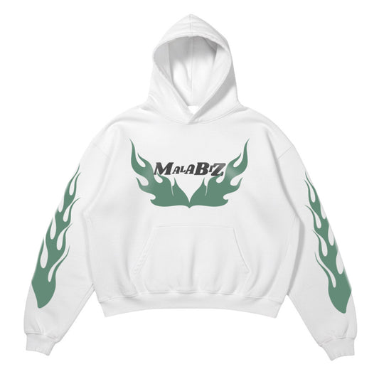 WHITE BLAZE OVERSIZED HOODIE